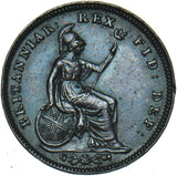 1827 Third Farthing - George IV British Copper Coin - Very Nice