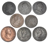 1771 - 1807 Halfpennies Lot (8 Coins) - George III British Copper Coins
