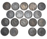 1860 - 1879 Farthings Lot (18 Coins) - Victoria British Bronze Coins