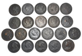 1881 - 1901 Farthings Lot (21 Coins) - Victoria British Bronze Coins