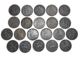 1881 - 1901 Farthings Lot (21 Coins) - Victoria British Bronze Coins