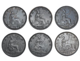 1872 - 1880 Better Grade Farthings Lot (6 Coins) - Victoria British Bronze Coins