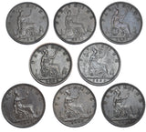 1880 - 1886 Better Grade Farthings Lot (8 Coins) - Victoria British Bronze Coins