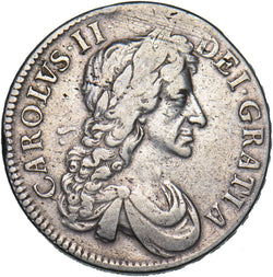1682 Crown - Charles II British Silver Coin - Nice
