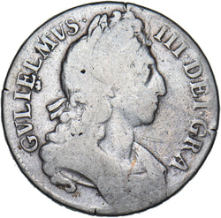 1696 Crown (Date Worn) - William III British Silver Coin
