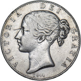 1844 Crown (Unfinished Die) - Victoria British Silver Coin - Nice