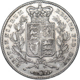 1844 Crown (Unfinished Die) - Victoria British Silver Coin - Nice