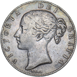 1844 Crown (Star Stops) - Victoria British Silver Coin - Nice