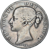 1845 Crown - Victoria British Silver Coin