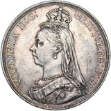 1887 Crown - Victoria British Silver Coin - Very Nice