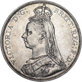 1889 Crown - Victoria British Silver Coin - Nice