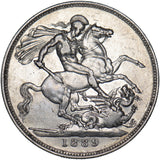 1889 Crown - Victoria British Silver Coin - Nice