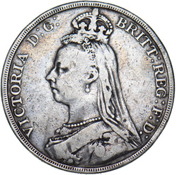 1889 Crown - Victoria British Silver Coin