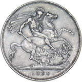 1890 Crown - Victoria British Silver Coin - Nice