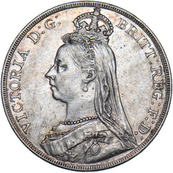 1892 Crown - Victoria British Silver Coin - Nice