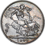 1892 Crown - Victoria British Silver Coin - Nice
