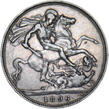 1896 LX Crown - Victoria British Silver Coin - Nice