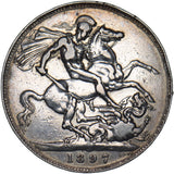1897 LXI Crown - Victoria British Silver Coin