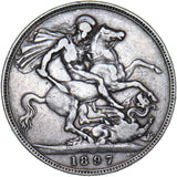 1897 LXI Crown - Victoria British Silver Coin