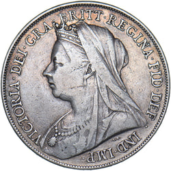 1899 LXII Crown - Victoria British Silver Coin - Nice