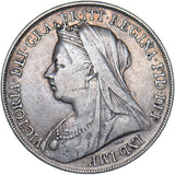 1899 LXII Crown - Victoria British Silver Coin - Nice