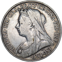 1900 LXIV Crown - Victoria British Silver Coin - Nice