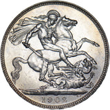 1902 Crown - Edward VII British Silver Coin - Superb
