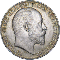 1902 Crown - Edward VII British Silver Coin - Very Nice
