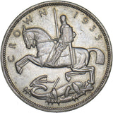 1935 Crown - George V British Silver Coin - Very Nice