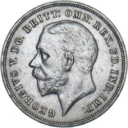 1935 Crown - George V British Silver Coin - Very Nice