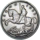 1935 Crown - George V British Silver Coin - Very Nice