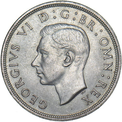 1937 Crown - George VI British Silver Coin - Very Nice