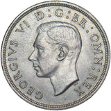 1937 Crown - George VI British Silver Coin - Very Nice