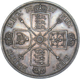 1887 Double Florin (Roman 1) - Victoria British Silver Coin - Very Nice