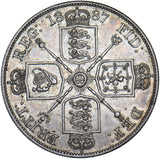 1887 Double Florin (Arabic 1) - Victoria British Silver Coin - Very Nice