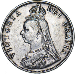 1888 Double Florin - Victoria British Silver Coin - Nice