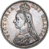 1889 Double Florin - Victoria British Silver Coin - Very Nice