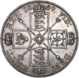 1889 Double Florin - Victoria British Silver Coin - Very Nice