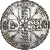 1889 Double Florin - Victoria British Silver Coin - Nice