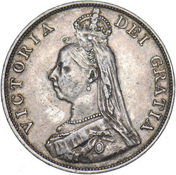 1890 Double Florin - Victoria British Silver Coin - Nice
