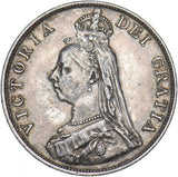 1890 Double Florin - Victoria British Silver Coin - Nice