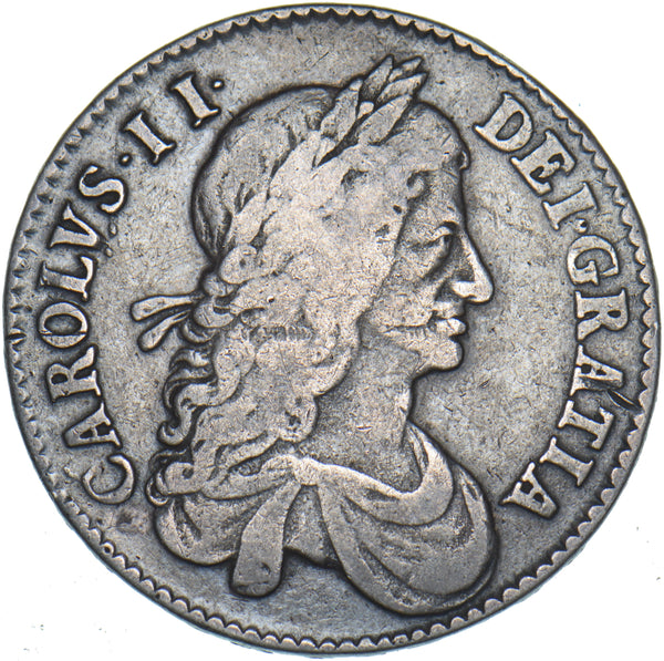 1663 Halfcrown - Charles II British Silver Coin - Nice
