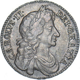 1677 Halfcrown - Charles II British Silver Coin - Nice