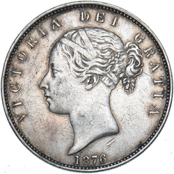 1876 Halfcrown - Victoria British Silver Coin - Very Nice