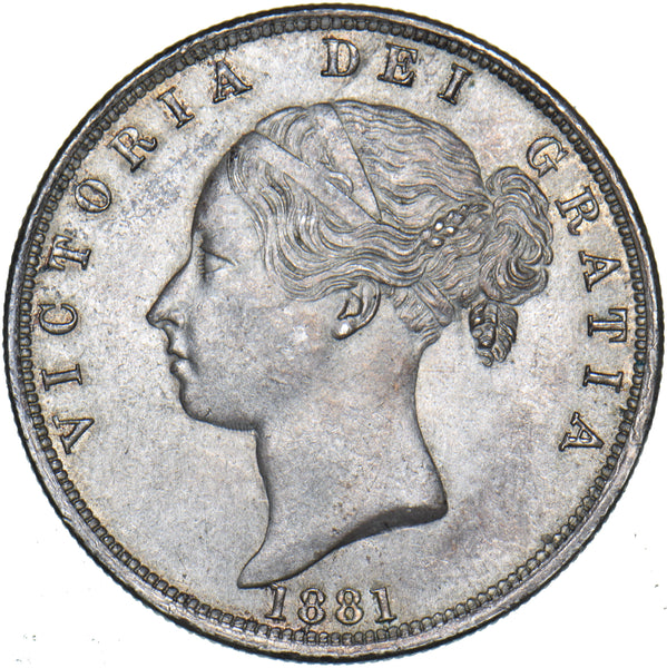1881 Halfcrown - Victoria British Silver Coin - Superb