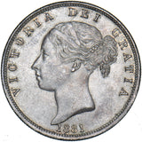 1881 Halfcrown - Victoria British Silver Coin - Superb