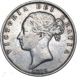 1886 Halfcrown - Victoria British Silver Coin - Nice