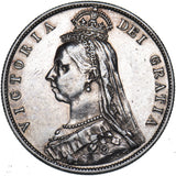 1887 Halfcrown - Victoria British Silver Coin - Very Nice