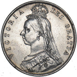 1887 Halfcrown - Victoria British Silver Coin - Very Nice