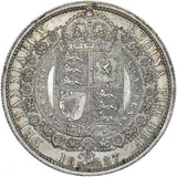 1887 Halfcrown - Victoria British Silver Coin - Very Nice